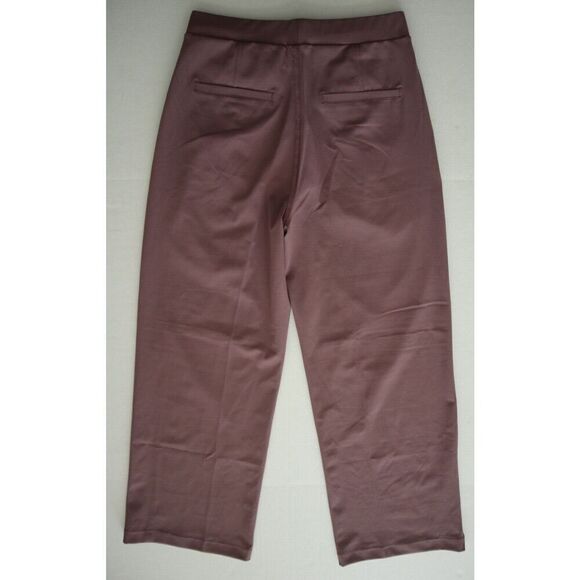 Halara Women Sz M Mauve High Waist Plicated Side Pocket Straight Leg Work Pants - Picture 2 of 13